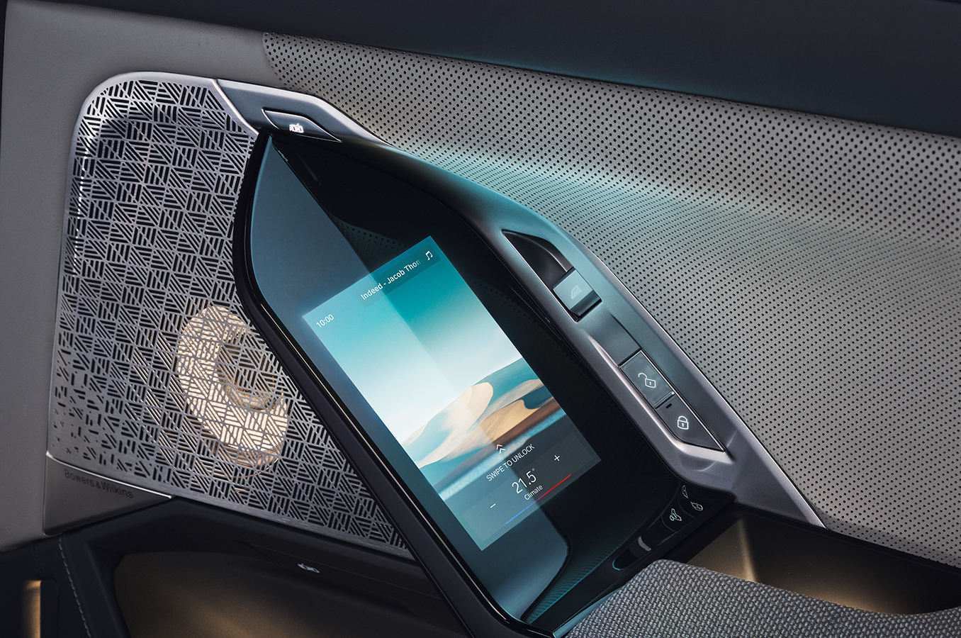 Rear Doors with Integrated Touchscreens of BMW i7 xDrive60